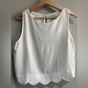 White Cropped Blouse